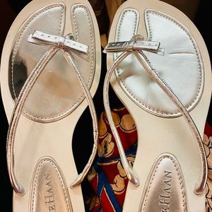 Cole Han Silver Sandals